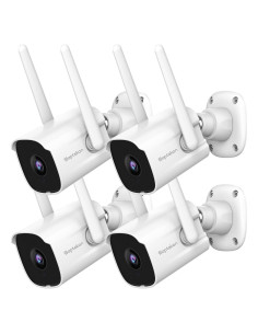 Cámaras de Seguridad Septekon 2K WiFi Paquete de 4 IP66