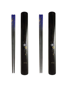 Palillos de Bambú JapanBargain con Estuche Reutilizable 23cm