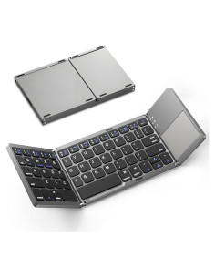 Teclado Bluetooth Plegable KUNSI con Touchpad - Gris
