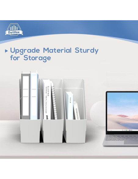 Organizador de Revistas 3 Pack Delifox Gris Plástico