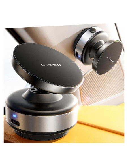 Soporte de Teléfono Magnético LISEN 360 Ajustable Plateado Soporte de Teléfono Magnético LISEN 360 Ajustable Plateado