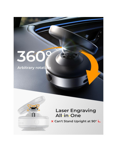 Soporte de Teléfono Magnético LISEN 360 Ajustable Plateado