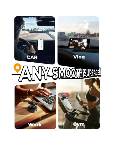 Soporte de Teléfono Magnético LISEN 360 Ajustable Plateado