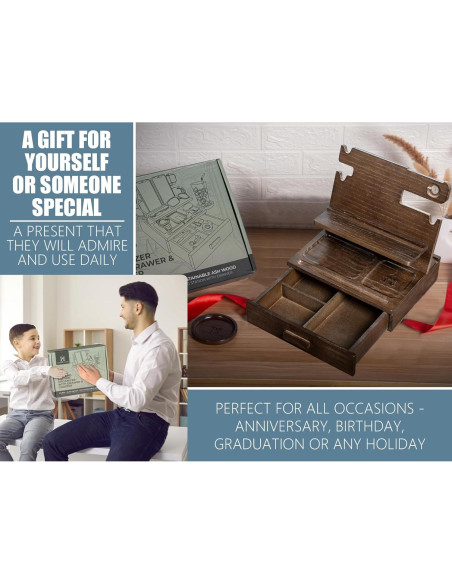 Estación de Acoplamiento de Madera Parkway Home con Cajón Estación de Acoplamiento de Madera Parkway Home con Cajón