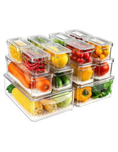 14 Organizadores de Refrigerador NISILIN Apilables BPA Libre