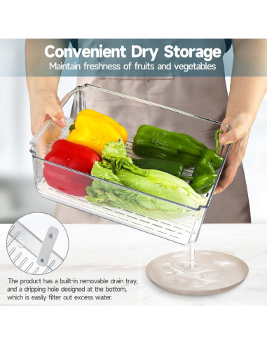 14 Organizadores de Refrigerador NISILIN Apilables BPA Libre