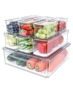 Organizador de Nevera Pomeat 10 Pack Apilable BPA Libre