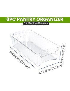 Contenedores Organizadores Utopia Home 8 Piezas 31.5x15.7x8.9cm 2