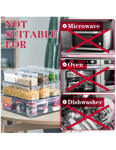 Organizador de Nevera Pomeat 10 Pack Apilable BPA Libre