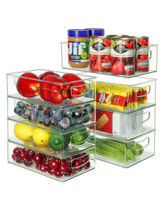 Organizadores de Nevera Apilables Heyuzb - 8 Piezas 27x9x11cm