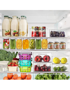 Organizadores de Nevera Apilables Heyuzb - 8 Piezas 27x9x11cm 2