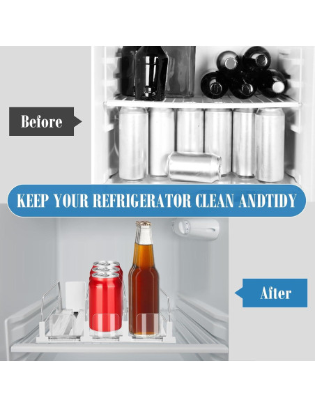 Organizador de Bebidas asika para Nevera 3 Filas Ajustable