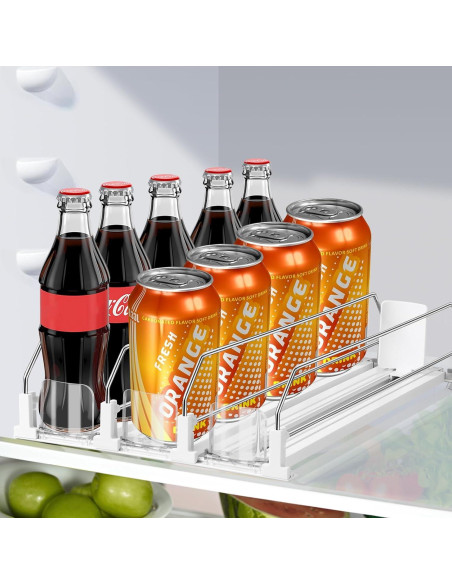 Organizador de Bebidas asika para Nevera 3 Filas Ajustable