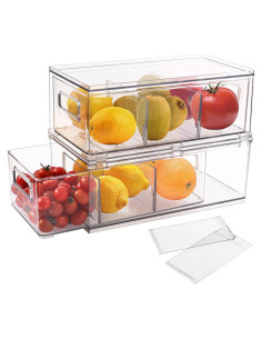 Organizadores de Refrigerador Shopwithgreen 2 Medianos 3.7L
