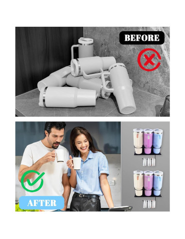 Organizador Magnético para Tazas Stanley 2PCS Negro