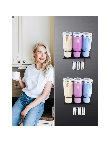 Organizador Magnético para Tazas Stanley 2PCS Negro