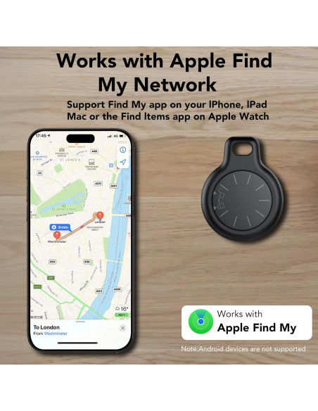 Rastreador Bluetooth Taobosec BF18 para Apple Find My - Paquete de 2 Rastreador Bluetooth Taobosec BF18 para Apple Find My - Paquete de 2
