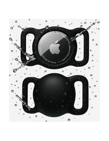 Soporte para Collar de Perro Turtle Den AirTag 2 Piezas Negro