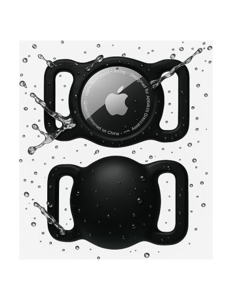 Soporte para Collar de Perro Turtle Den AirTag 2 Piezas Negro