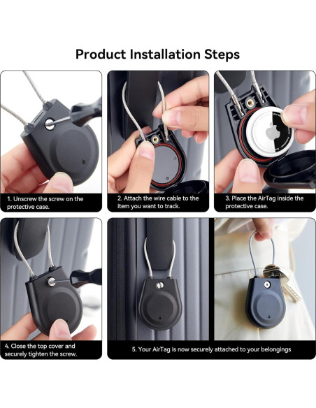 Soporte impermeable para Apple AirTag CITYWAY 2 Pack