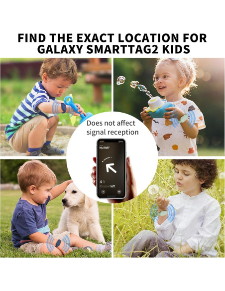 FGERWZ Pulsera Impermeable 2-Pack para Galaxy SmartTag2 Niños