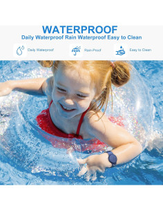 Pulsera Impermeable para AirTag HLHGR 2 Piezas Niños 2