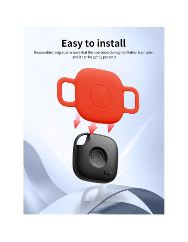 Funda Silicona para Tile Life360 Mate 2024 Rojo y Azul