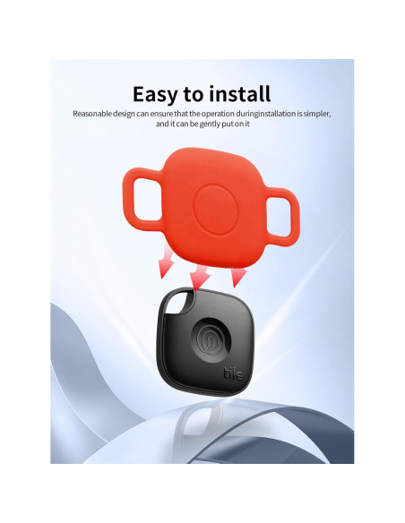 Funda Silicona para Tile Life360 Mate 2024 Rojo y Azul