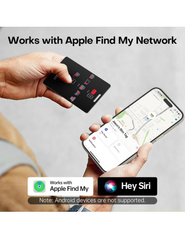 Rastreador Bluetooth GLOBELEC Air Tag Wallet IP68 para Cartera