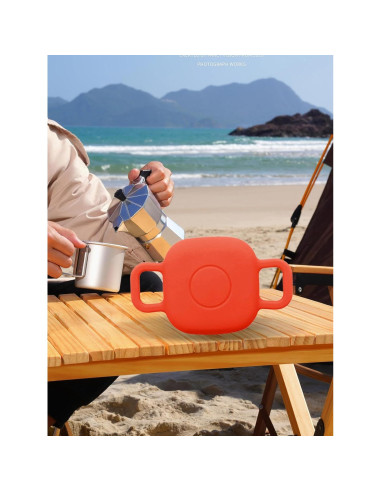 Funda Silicona para Tile Life360 Mate 2024 Rojo y Azul