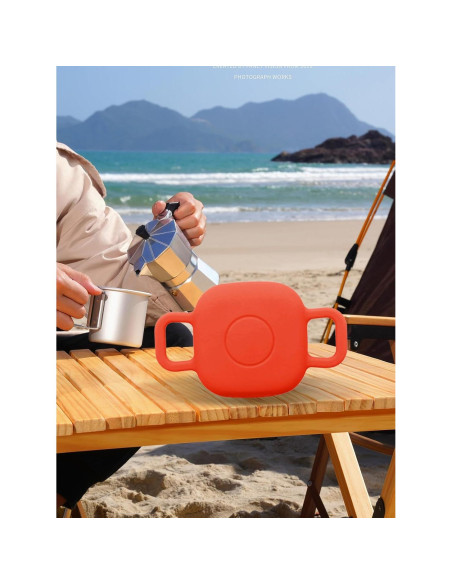 Funda Silicona para Tile Life360 Mate 2024 Rojo y Azul