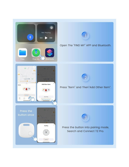 Localizador Dekala T2 PRO Air Tracker para iPhone 11 en adelante