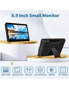 Monitor Portátil Magedok 8.9" Táctil 1920x1200 HDMI USB-C 2