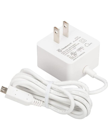 Adaptador de Alimentación Raspberry Pi 5.1V 2.5A Micro USB Adaptador de Alimentación Raspberry Pi 5.1V 2.5A Micro USB