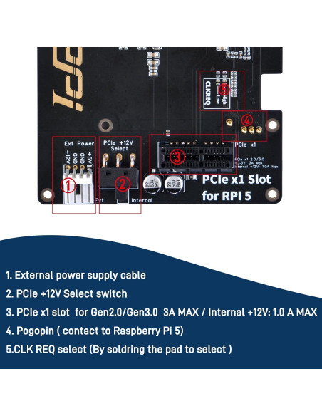 Placa de Expansión PCIe GeeekPi P02 para Raspberry Pi 5