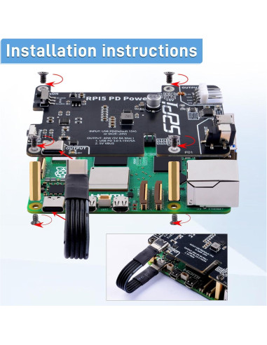 Placa de Expansión de Alimentación GeeekPi para Raspberry Pi 5