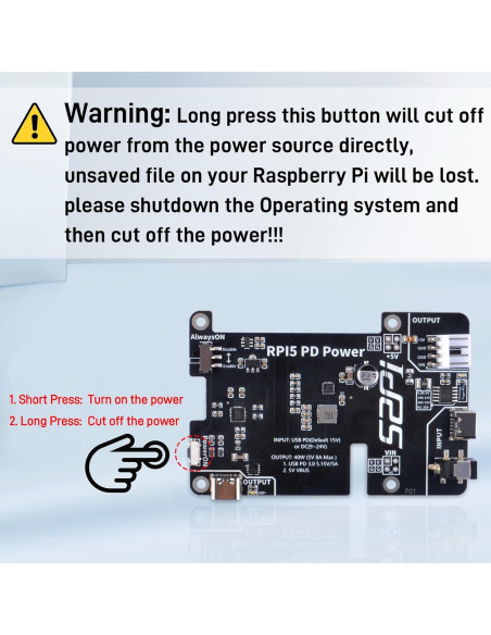 Placa de Expansión de Alimentación GeeekPi para Raspberry Pi 5