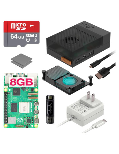 Kit Raspberry Pi 5 Argon Poly+5 8GB con Enfriador y Fuente 27W