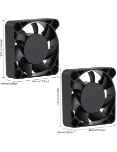 Ventiladores de Enfriamiento PWM GeeekPi 2-Pack 40x40mm para Raspberry Pi 5 2