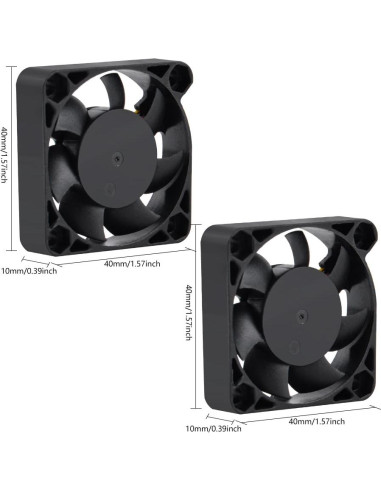 Ventiladores de Enfriamiento PWM GeeekPi 2-Pack 40x40mm para Raspberry Pi 5