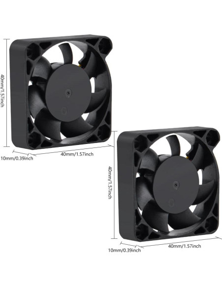Ventiladores de Enfriamiento PWM GeeekPi 2-Pack 40x40mm para Raspberry Pi 5