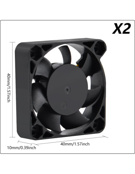 Ventiladores de Enfriamiento PWM GeeekPi 2-Pack 40x40mm para Raspberry Pi 5