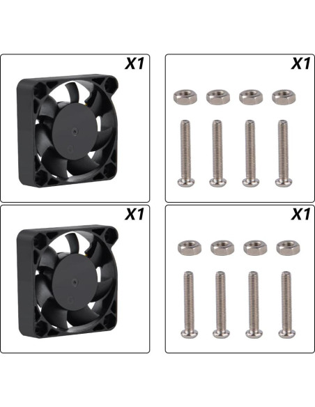 Ventiladores de Enfriamiento PWM GeeekPi 2-Pack 40x40mm para Raspberry Pi 5