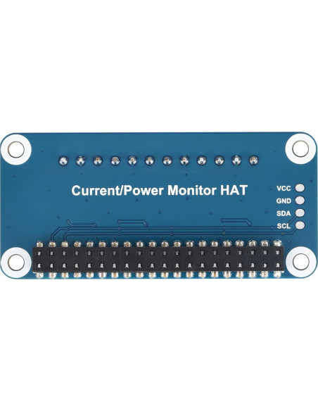 Monitor HAT de Corriente y Potencia Waveshare 4 Canales I2C