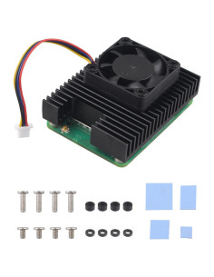 Disipador de Aluminio ZDE ZC505 con Ventilador PWM para Raspberry Pi CM5