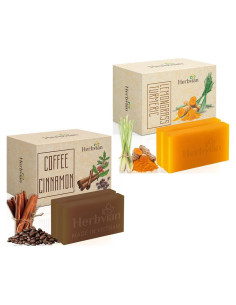 Jabón Artesanal de Cúrcuma y Limón - 4 Barras 400g