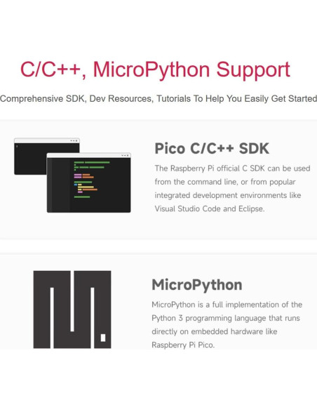 Placa Microcontrolador Raspberry Pi Pico 2 Pre-soldada 150 MHz Placa Microcontrolador Raspberry Pi Pico 2 Pre-soldada 150 MHz