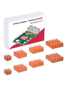 Disipadores de Cobre GeeekPi para Raspberry Pi 5 - 8 Piezas