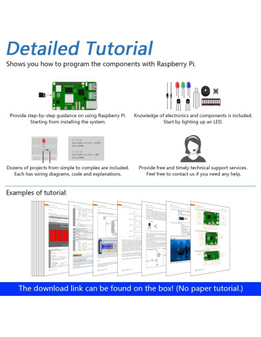 Kit de Inicio Freenove para Raspberry Pi 5/400/4B/3B+ - 146 Artículos