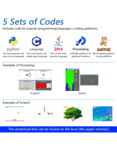 Kit de Inicio Freenove para Raspberry Pi 5/400/4B/3B+ - 146 Artículos
